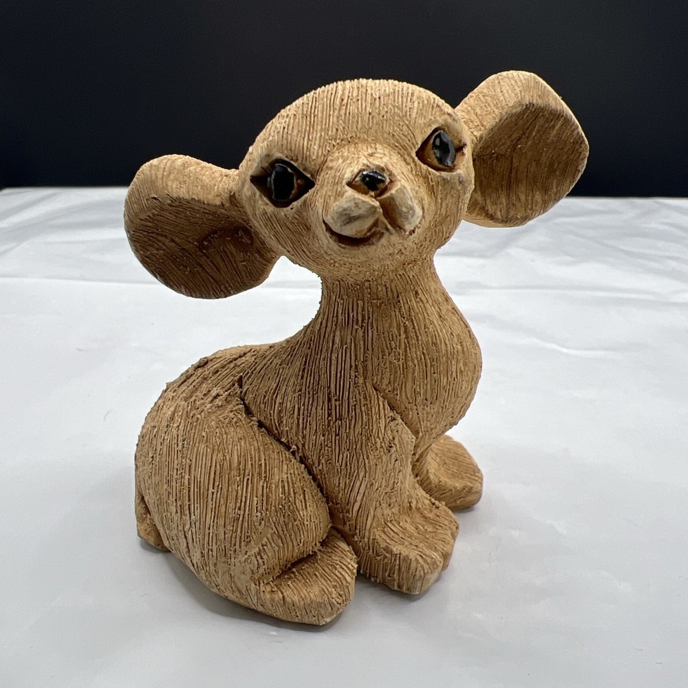 Vtg Artesania Rinconada Chihuahua Puppy Dog Clay Figurine 114 Signed Uruguay